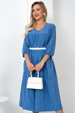 Платье Мирта (голубой/горох) Р11-1160