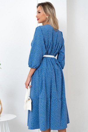 Платье Мирта (голубой/горох) Р11-1160
