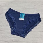 Трусы женские с кружевом 3030 синий