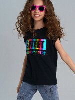 Фуфайка трикотажная для девочек (футболка)