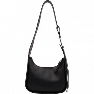 Женская сумка через плечо, экокожа, сумка-мессенджер, цвет черный