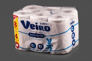 Бумага туалетная "Veiro" Домашняя БЕЛАЯ 2-сл. (12 рул.) арт. 1С212