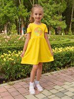 Платье Летнее платье для девочки выполнено из 100% хлопковой ткани.
Модель с коротким рукавом,платье стильное,яркое,с оригинальными рукавами.
Легкое платье из тонкого качественного трикотажа на каждый