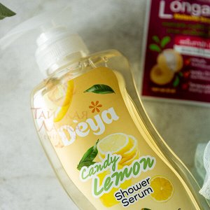 Гель для душа с мочалкой «Бодрящий Лимон» Deya / Deya Shower Serum Candy Lemon