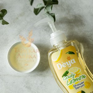 Гель для душа с мочалкой «Бодрящий Лимон» Deya / Deya Shower Serum Candy Lemon