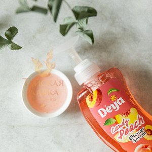 Гель для душа с мочалкой «Сочный Персик» Deya / Deya Shower Serum Candy Peach