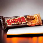 Батончик из шоколадной нуги и мягкой карамели, покрытый глазурью. Super, 40 г