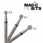 Фреза алмазная MAGIC BITS шар синий 31  Арт. НАШС31