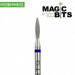 Фреза алмазная MAGIC BITS пламя острое синее 18 Арт. НАПлС18