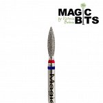 Фреза алмазная MAGIC BITS пламя острое красное-синее 23 Арт. НАПл СМ23