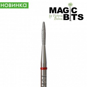 Фреза алмазная MAGIC BITS пламя тупое красное 16 Арт. НАПлРЗК_16
