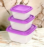 Контейнеры для продуктов набор «Прованс» №1 (СВЧ) 0,6л; 1,0л; 1,7л (3шт)