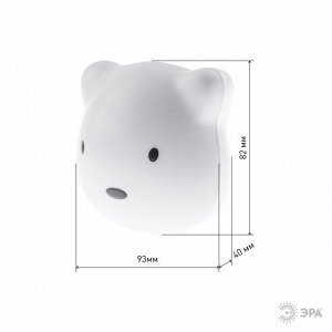 ЭРА NLED-465-1W-W белый ночник Мишка, шт