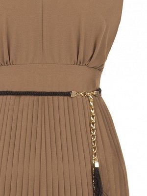 Платье 100%Polyester Lining:96%Polyester-4%Elastane / фуксия, коричневый, розовый
