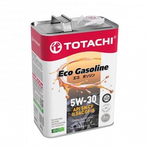 Масло моторное TOTACHI Eco Gasoline, полусинтетическое, 5W-30, SN/CF, 4литра