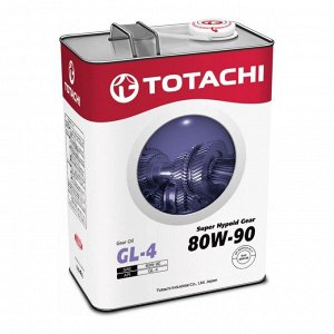 Масло трансмиссионное TOTACHI полусинтетическое Super Hypoid Gear GL-4, 80W90, 4литра