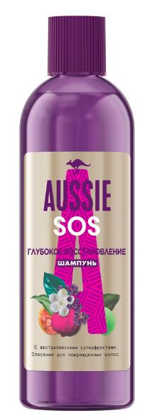 Шампунь для волос Aussie Hair SOS Глубокое восстановление для поврежденных волос, 290 мл