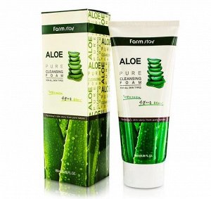 Farm Stay Пенка для умывания c экстрактом Алоэ Aloe Pure Cleansing Foam , 180мл