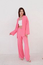 Костюм из кимоно и брюк-палаццо &quot;pink&quot;