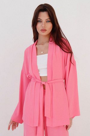 Костюм из кимоно и брюк-палаццо "pink"