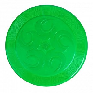 Летающая тарелка, 24 x 24 x 2,5 см, цвет зелёный + мел в подарок
