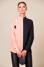 Блузка женская черно-розовый