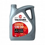 Масло моторное TAKAYAMA SAE 5W-30, API SL/CF, 4литра, пластик