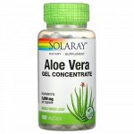 Solaray Aloe Vera Gel 2000mg, 100капс. Алоэ Вера
