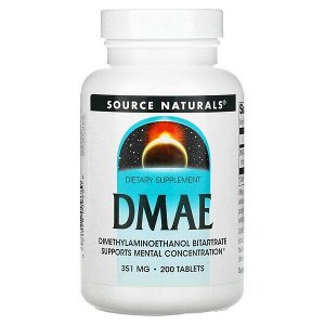 Source Naturals, ДМАЭ, 351 мг, 200 таб