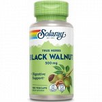 Solaray Black Walnut 500mg, 100капс. Скорлупа Черного ореха