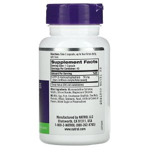 Natrol 5-HTP, Настроение и стресс, 50 мг, 45 капсул