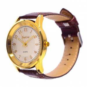 Часы наручные мужские "Дант", ремешок экокожа, d-3 см