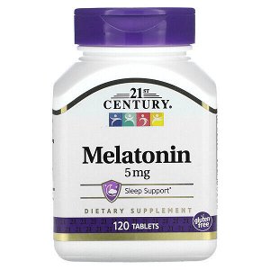 21st Century, Melatonin, 5 мг, 120 таблеток