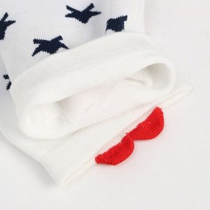Носки женские, цвет белый/звёзды, размер 36-40