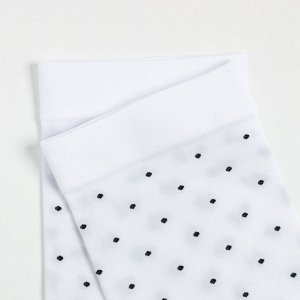 Носки женские MICRO POIS 70 ден, цвет белый/чёрный (bianco/nero), размер 36-40