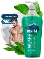Milana MEN гель для душа Могучий Килиманджаро с маслом лемонграсса  (флакон 750 мл), шт