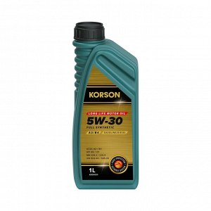 Масло моторное KORSON 5W-30 FULL SYNTHETIC A3/B4 1л, синтетическое