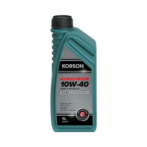 Масло моторное KORSON 10W-40 SEMI SYNTHETIC A3/B3 1л, полусинтетическое