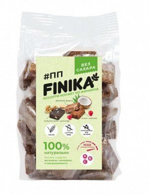 Финиковые конфеты /Ассорти: кокос-малина,грецкий орех-шоколад,арахис / Finika /450 г/ Сибирский кедр