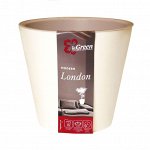 Горшок для цветов, 16 л, d 330 мм, на колесиках, пластик, сливочный, LONDON