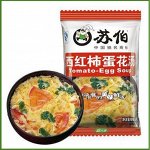 Китайский диетический суп с томатом и яйцом