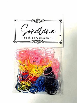 Силиконовые резинки для волос Sonatana Fashion Collection мини цветные