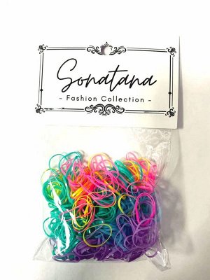 Силиконовые резинки для волос Sonatana Fashion Collection мини цветные