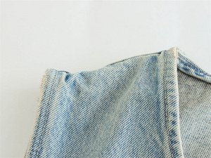Женский джинсовый топ-жилет