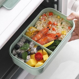 Пищевой контейнер для обедов Lunch Box / 2 секции + столовые приборы