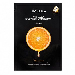 Тканевая маска "ТОКОФЕРОЛ И ВИТАМИН С" JMsolution Glory Aqua Tocopherol Vitamin C Mask 30 мл., шт