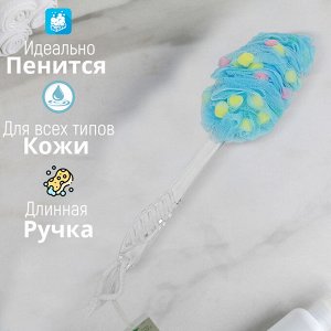 Мочалка для душа с длинной ручкой