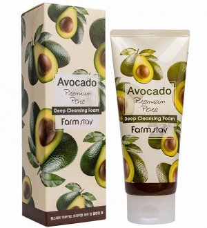 Farm Stay Очищающая пенка для лица с маслом авокадо Avocado Premium Pore Deep Cleansing Foam, 180мл