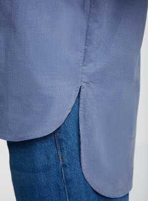 Рубашка прямого силуэта из фактурной ткани