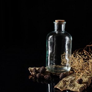 Бутылка стеклянная для соусов и масла с пробковой крышкой Доляна «Парфе», 1,1 л, 10?20,5 см